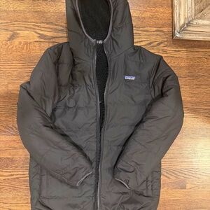 Patagonia Kids' Reversible Ready Freddy Hoody- Ink Black